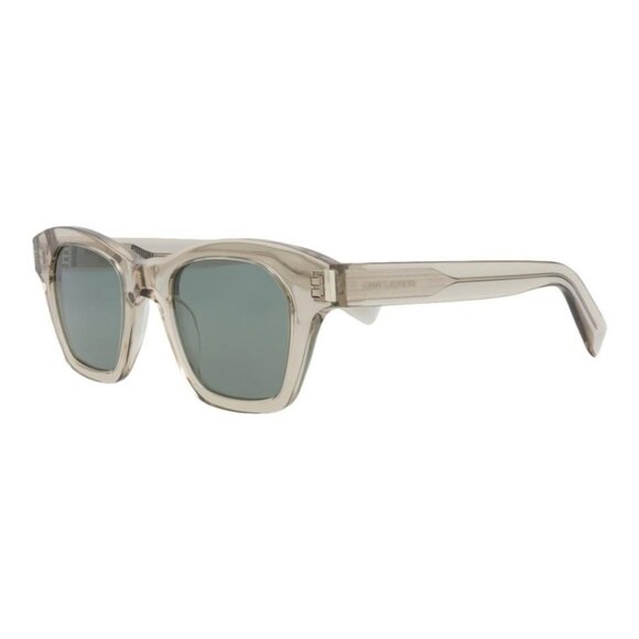 New Authentic Saint Laurent Unisex Square/Rectangle Beige Beige Green Fashion De - Picture 1 of 4